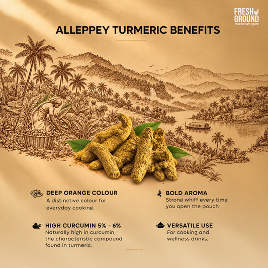 Alleppey Turmeric Powder (High Curcumin)