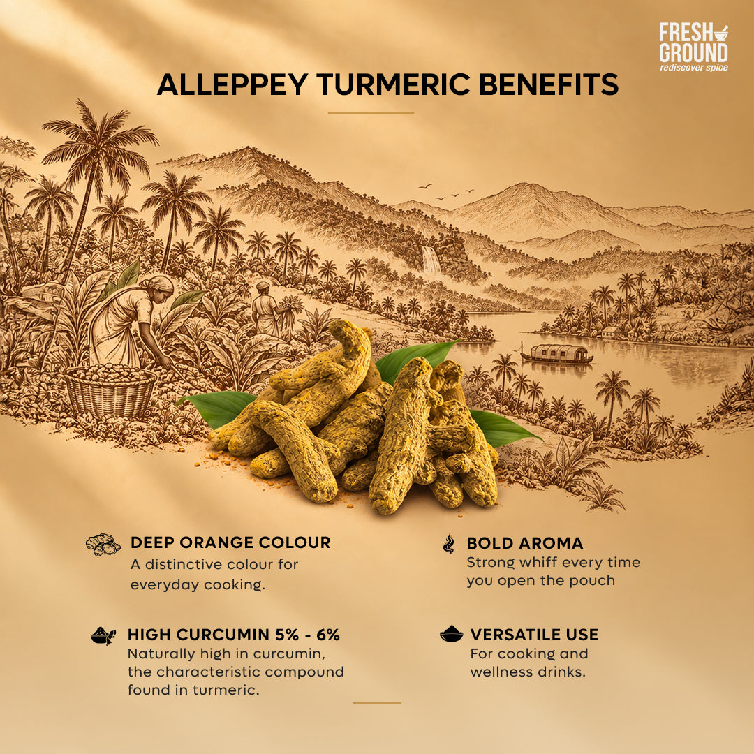 Alleppey Turmeric Powder (High Curcumin)