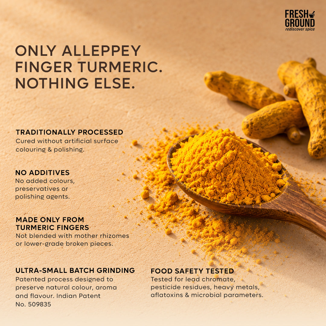 Alleppey Turmeric Powder (High Curcumin)